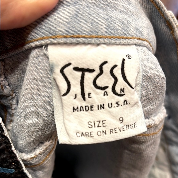 Vintage STEEL Jean Shorts- Size 9 - Picture 4 of 11